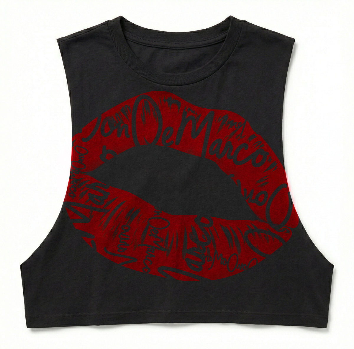 DonDeMarco Signature Kiss Cropped Muscle Tank, product image