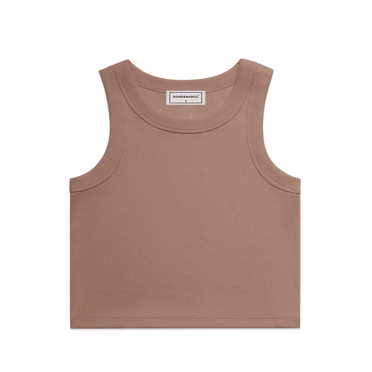 DonDeMarco Organic Rib Crop Tank in dusty rose