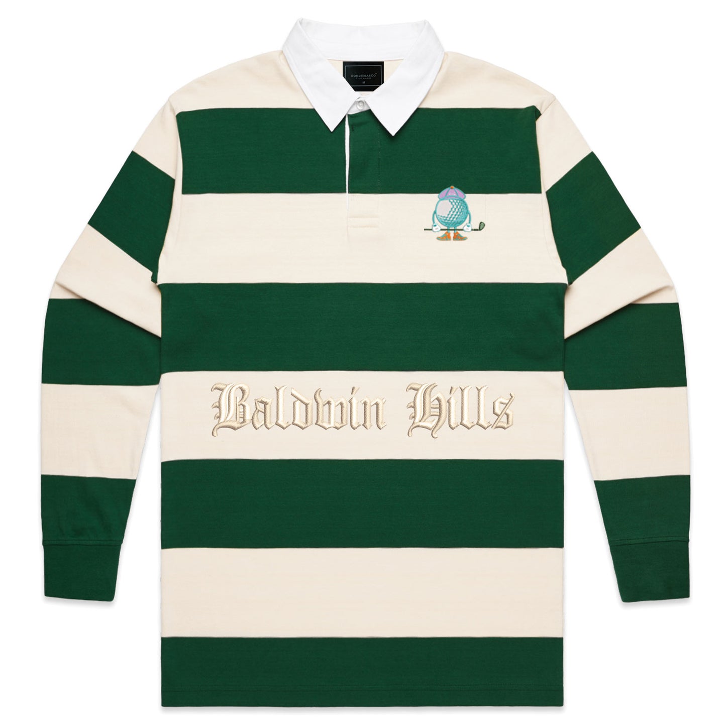 Baldwin Hills Clubhouse Stripe Rugby Shirt-DonDeMarco