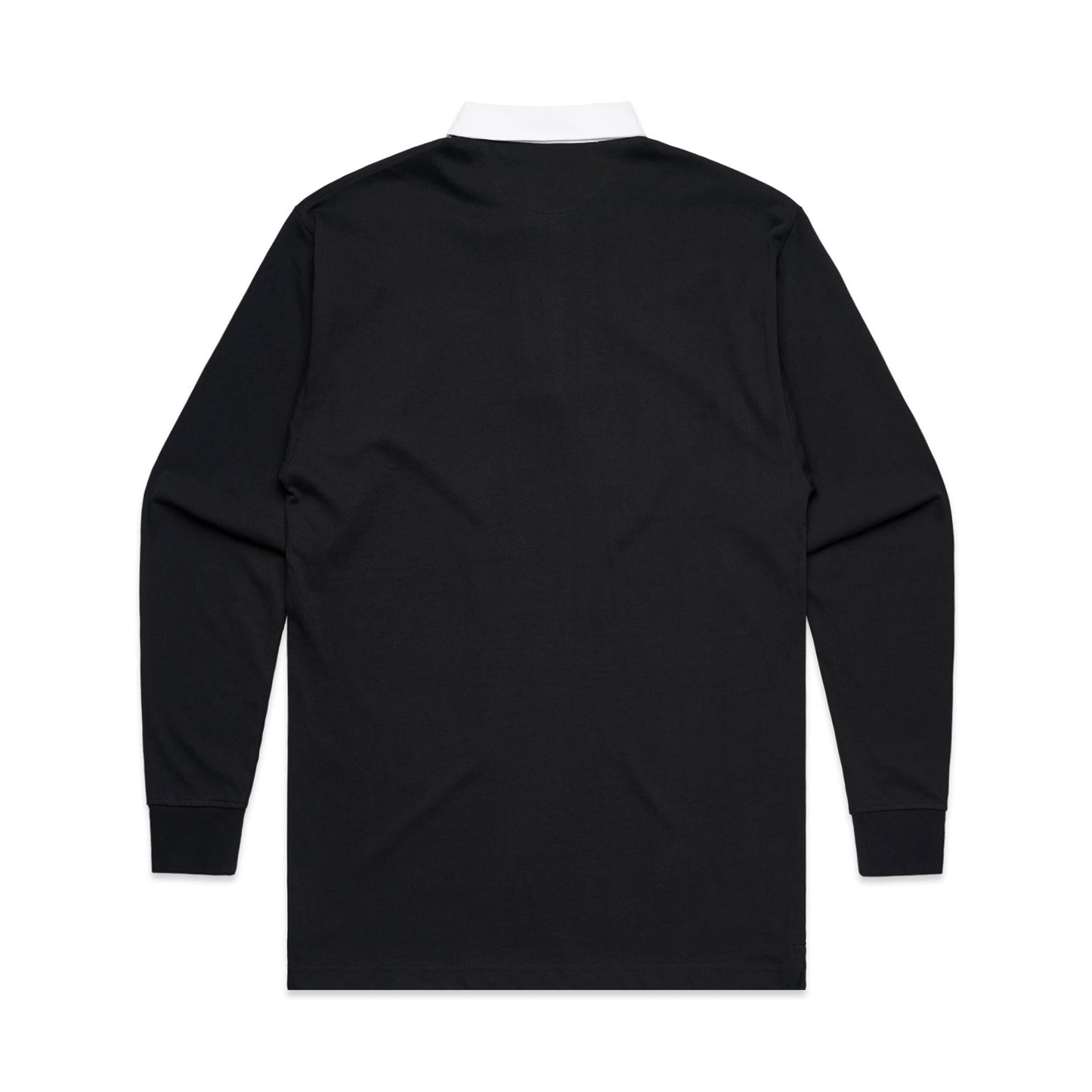 DonDeMarco Classic Black Rugby Shirt – Men’s Long Sleeve Polo with Crest Logo