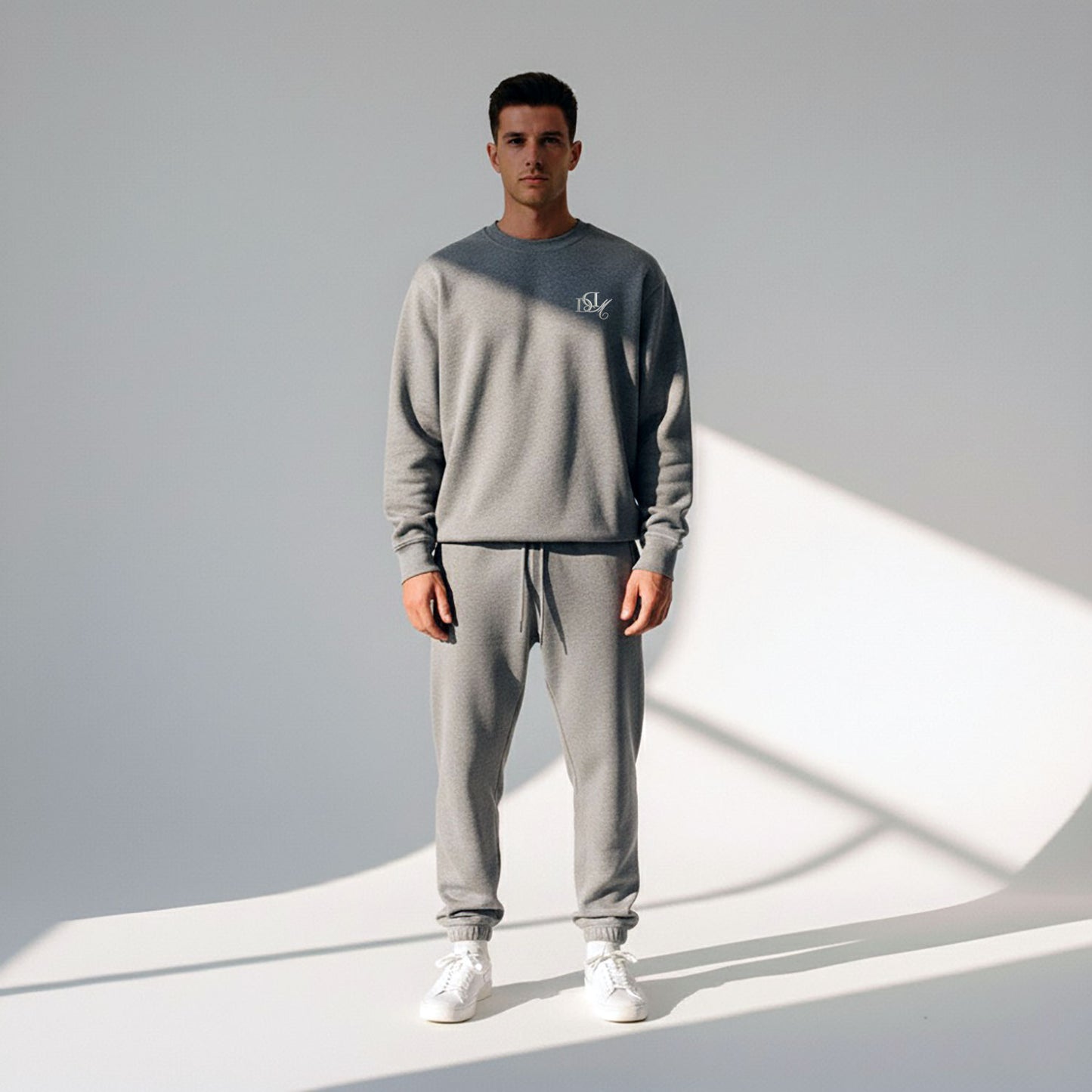 DonDeMarco Men’s Classic DDM Logo Staple Crew Neck Sweatshirt