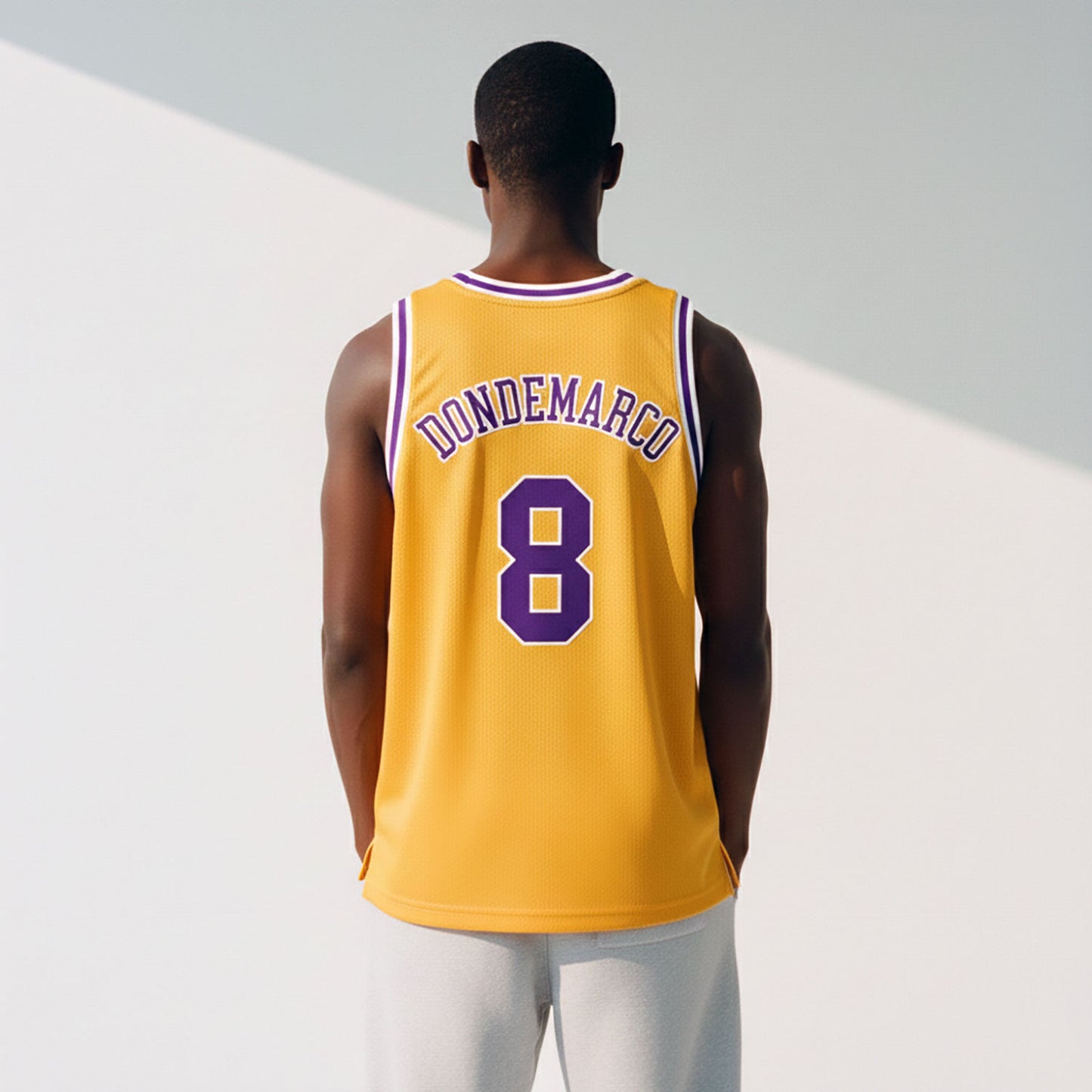 DonDeMarco Junior Lakers Basketball Jersey – Gold