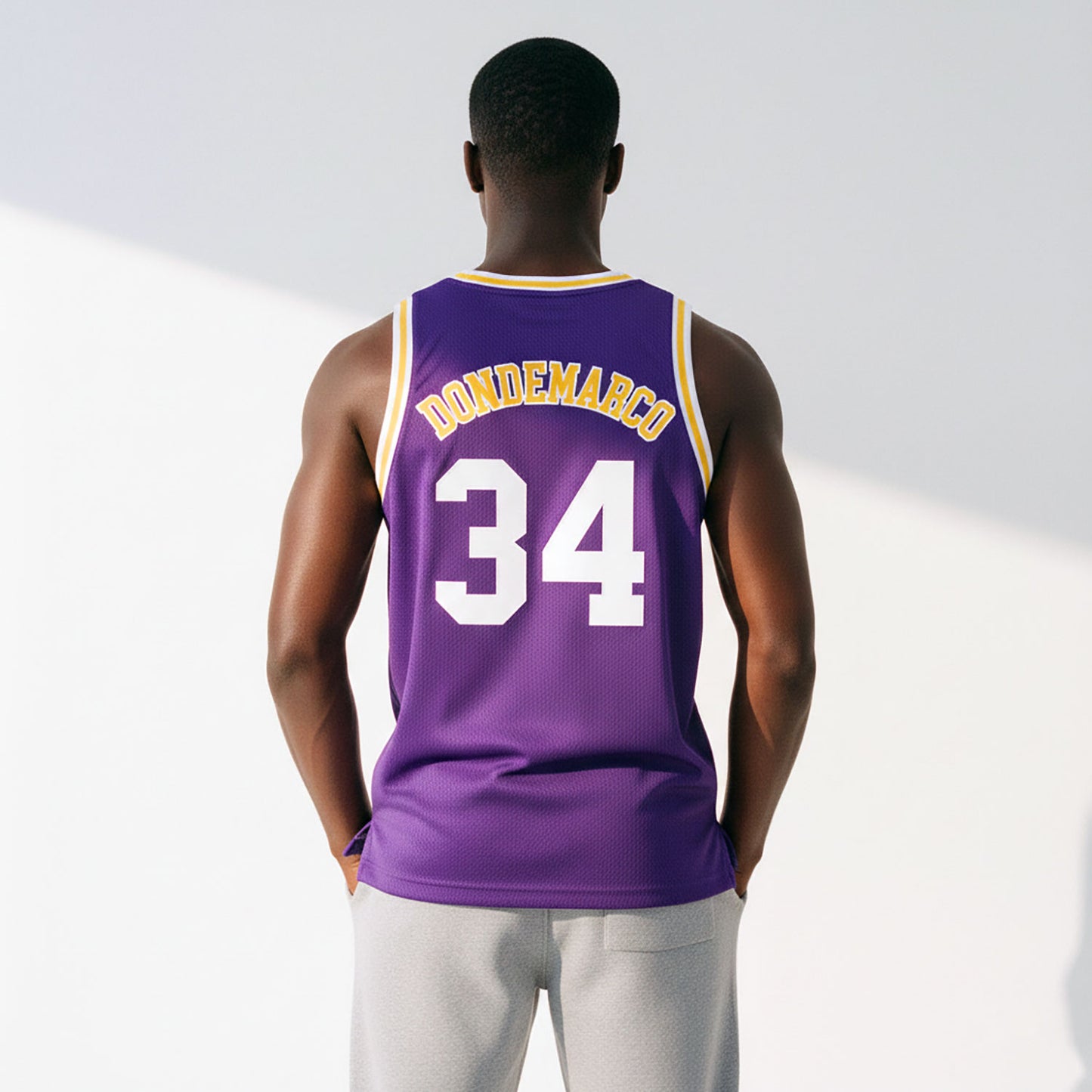DonDeMarco Junior Lakers Basketball Jersey – Purple