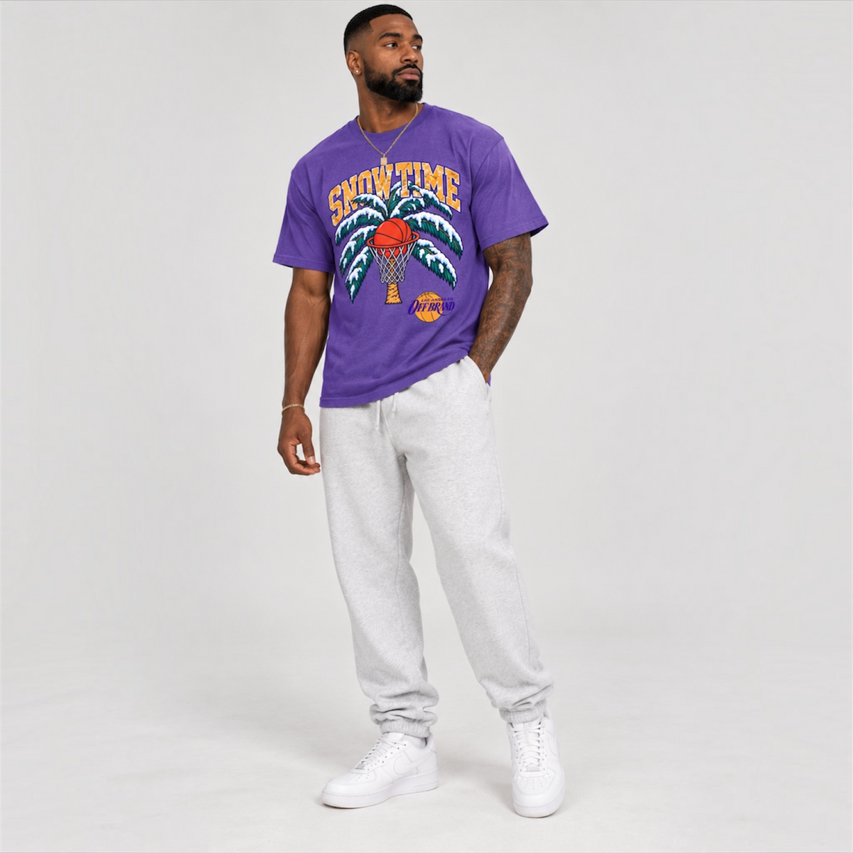 Off Brand Snowtime Tee – Purple | DonDeMarco