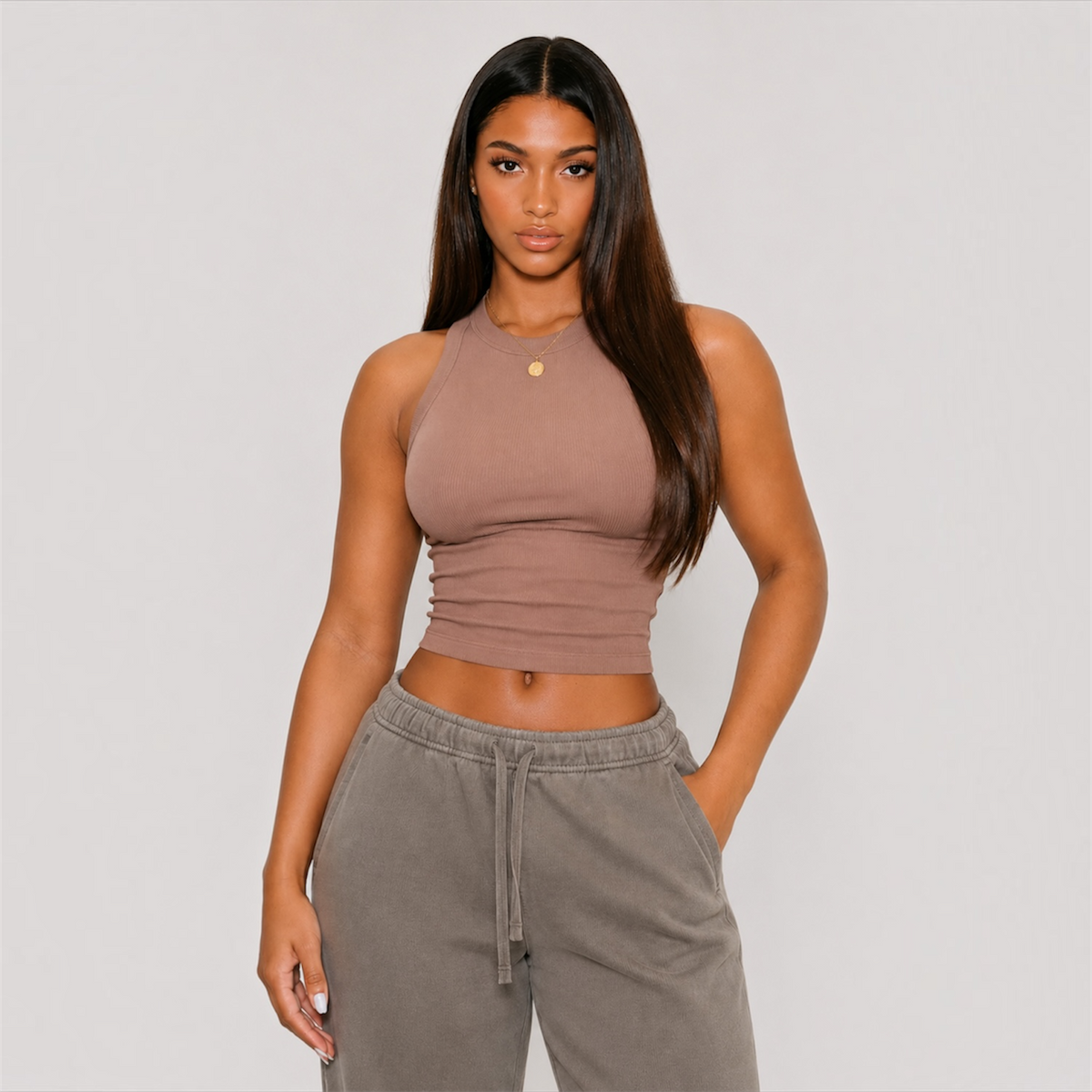 DonDeMarco Organic Rib Crop Tank, editorial product image 3