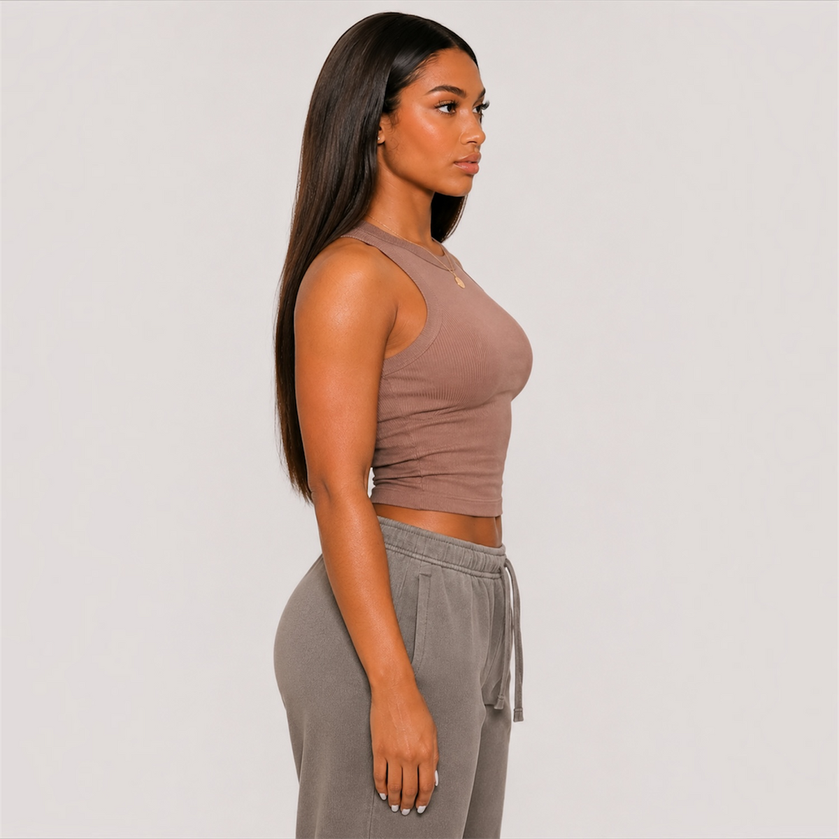 DonDeMarco Organic Rib Crop Tank, editorial product image 4