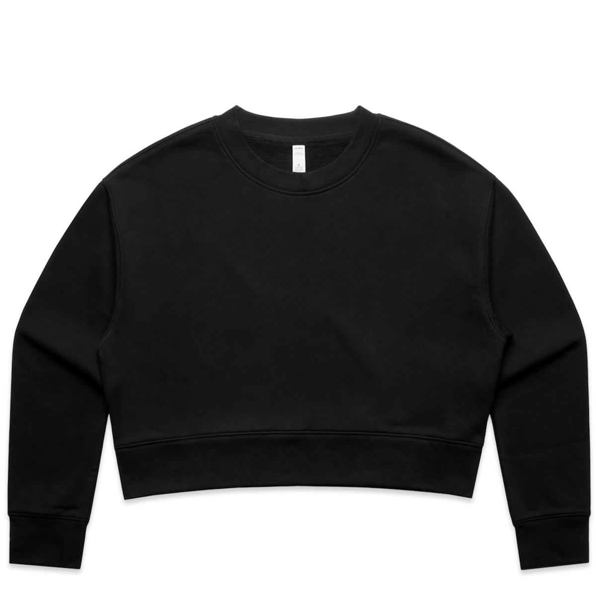 DonDeMarco black relaxed cropped sweatshirt flat lay