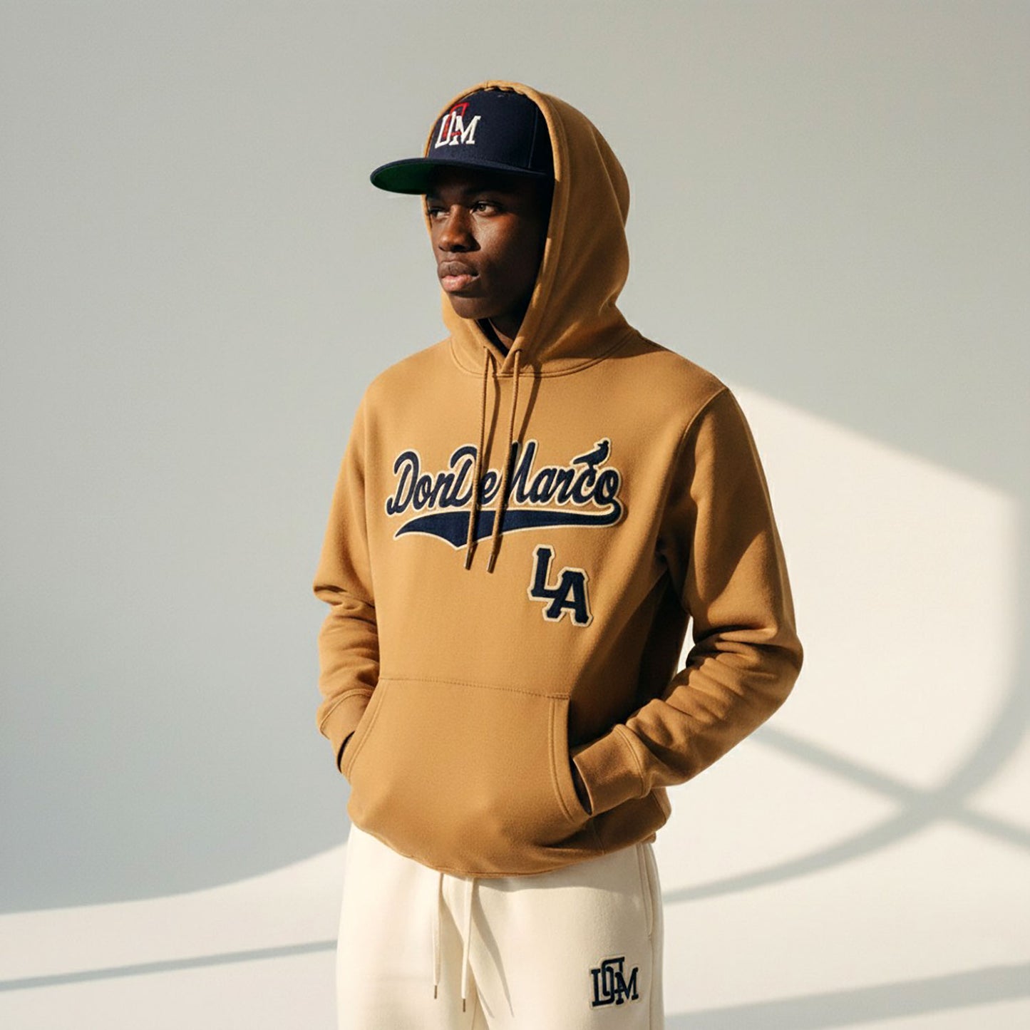 DonDeMarco Script Logo Camel Hoodie