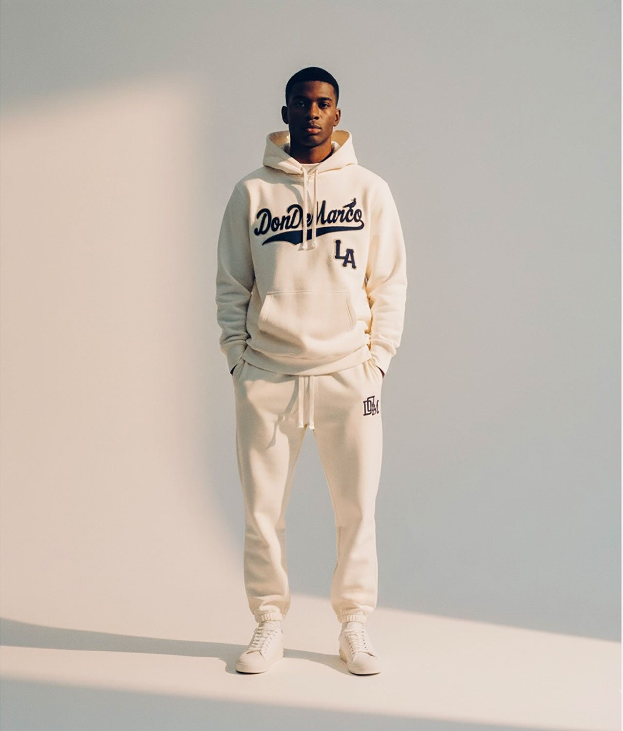 DonDeMarco DDM Varsity Sweatpants – Cream