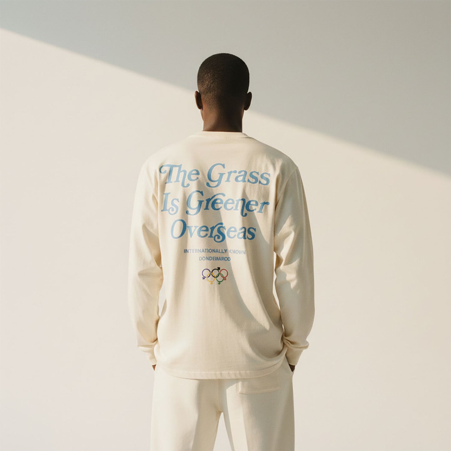 The Grass is Greener Overseas Long Sleeve Tee – Cream