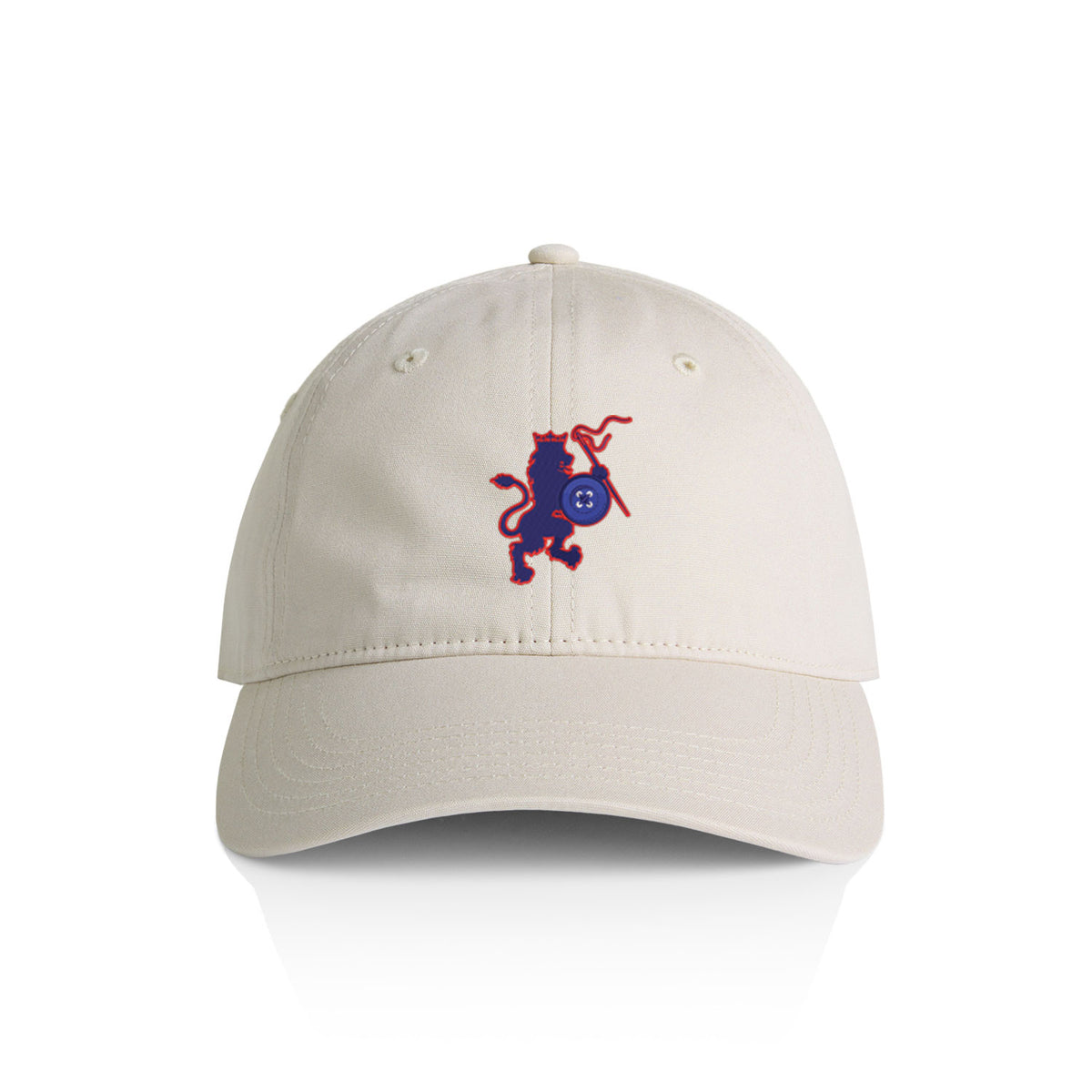 DonDeMarco Lion Crest Dad Hat, cream product photo