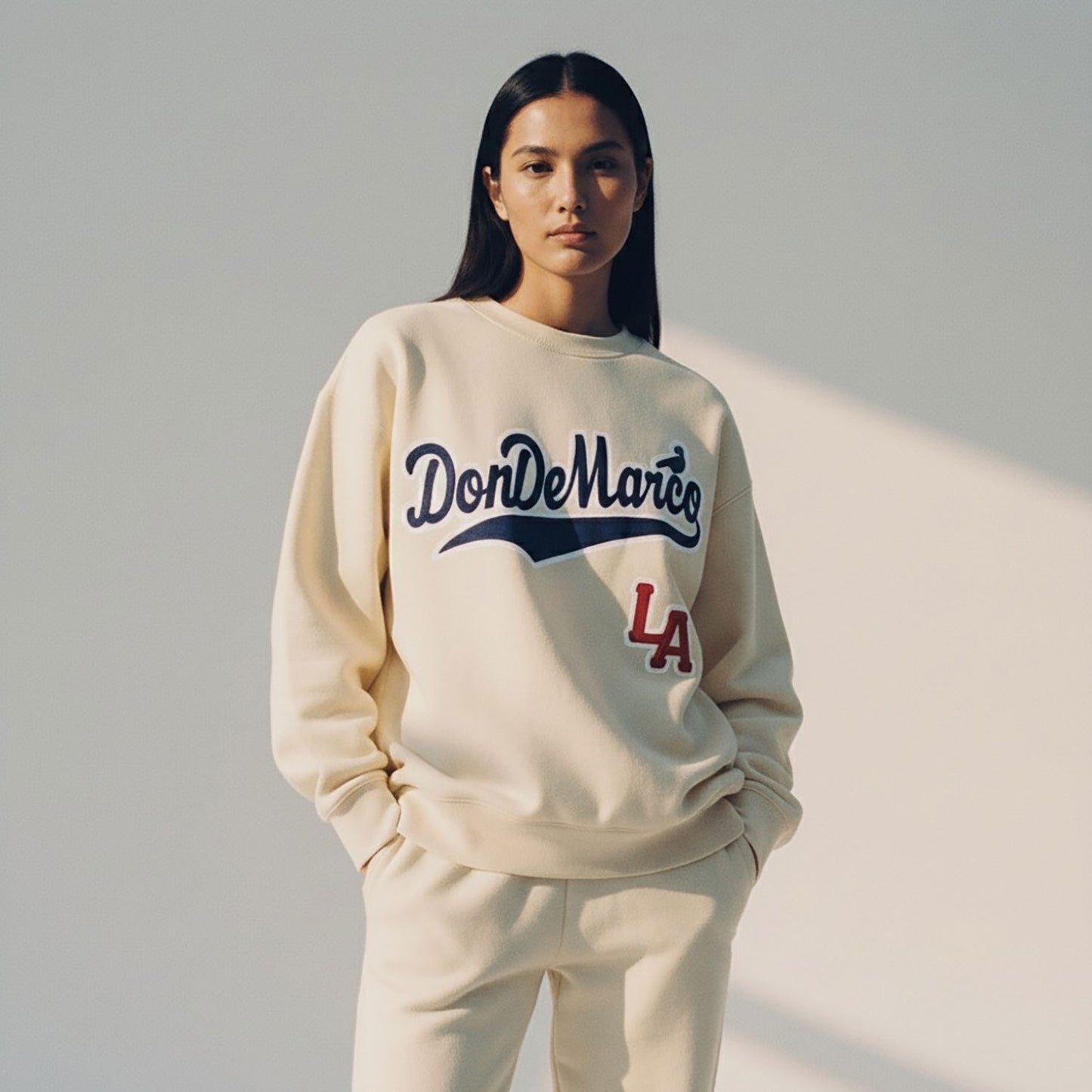 Women's DonDeMarco Baseball Script Sweatshirt