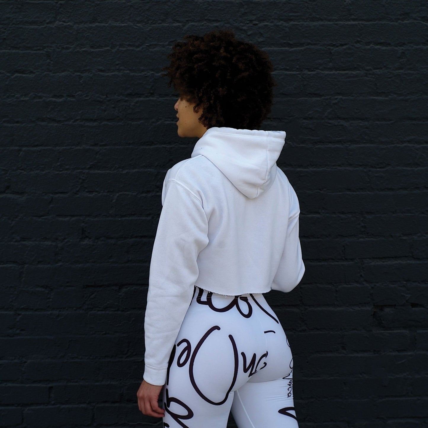 Monogram Cropped Hoodie-DonDeMarco