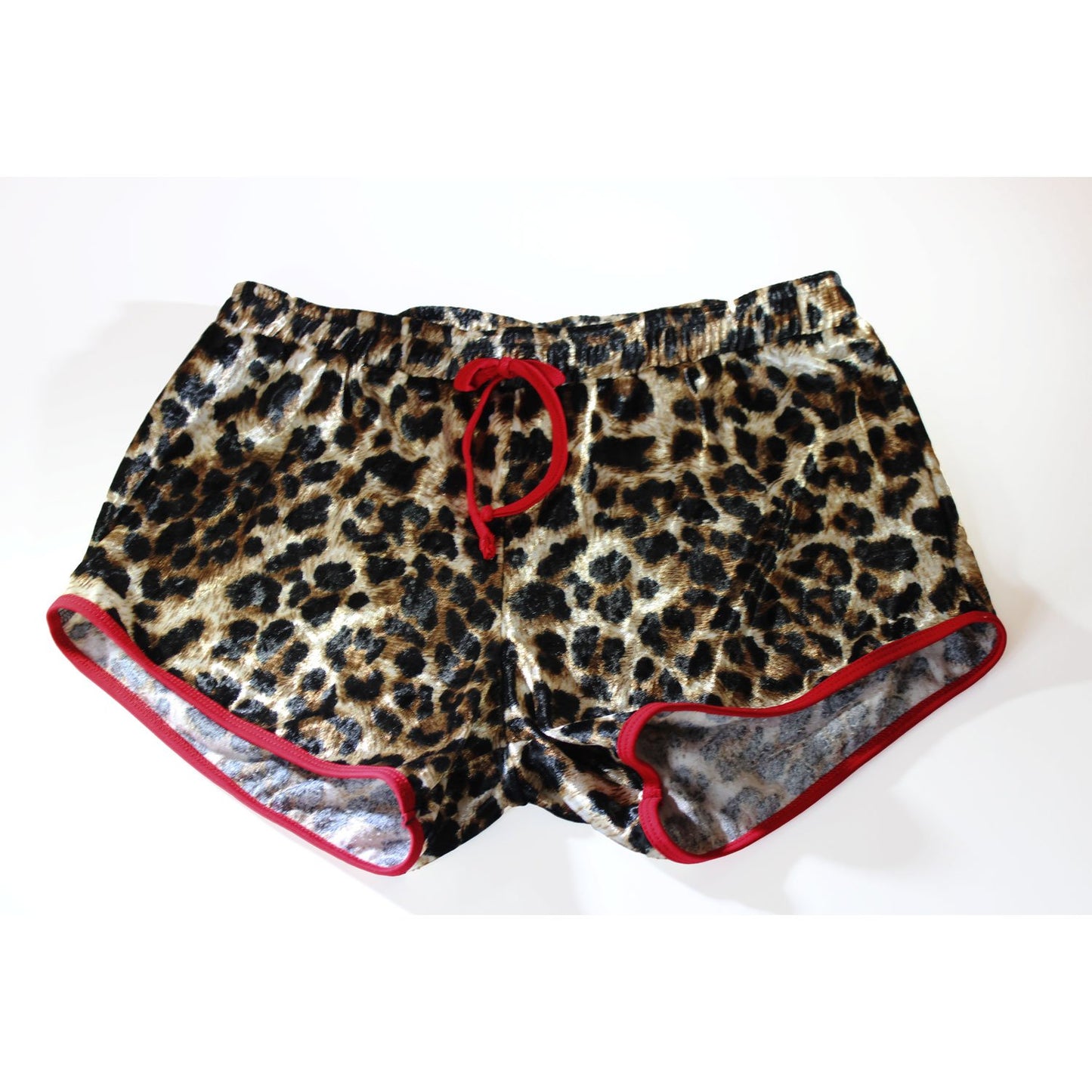 DonDeMarco Terry Cloth Leopard Shorts