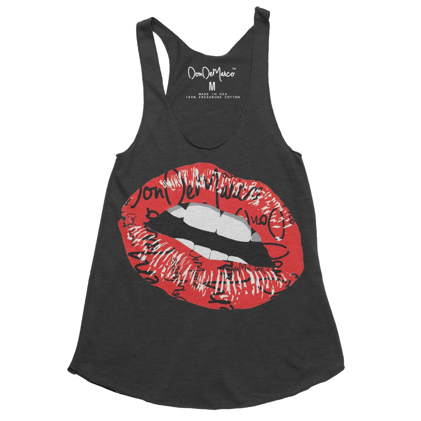 monogram lips tank top