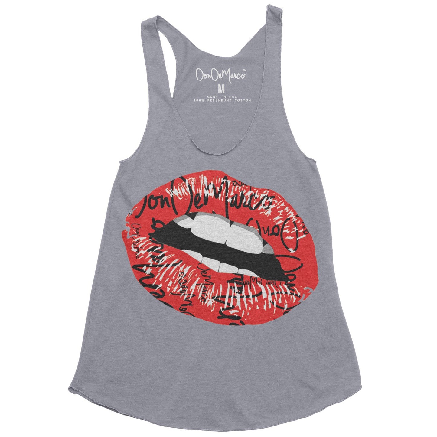 monogram lips tank top