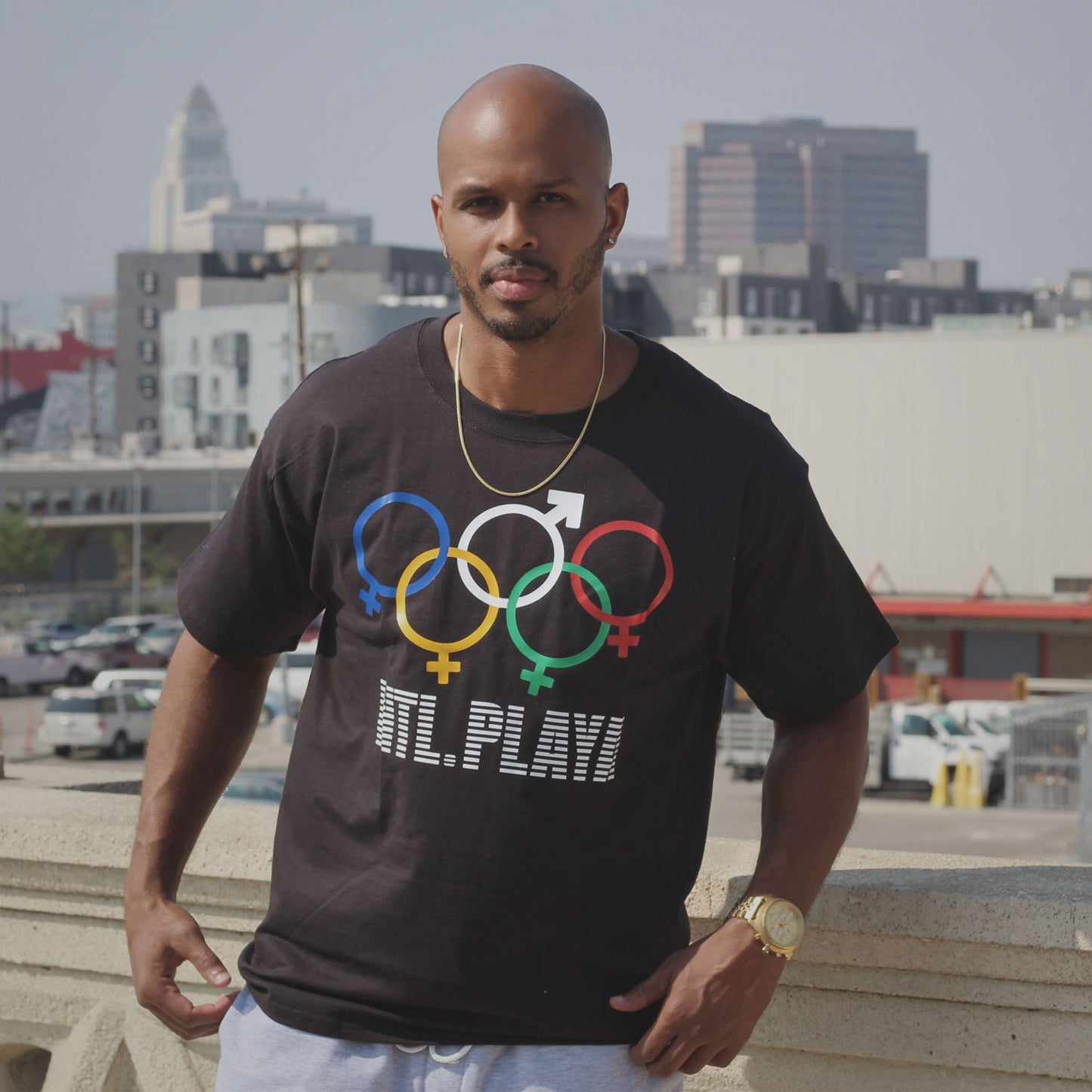 NTL. PLAYA Olympic Rings T-Shirt – Black